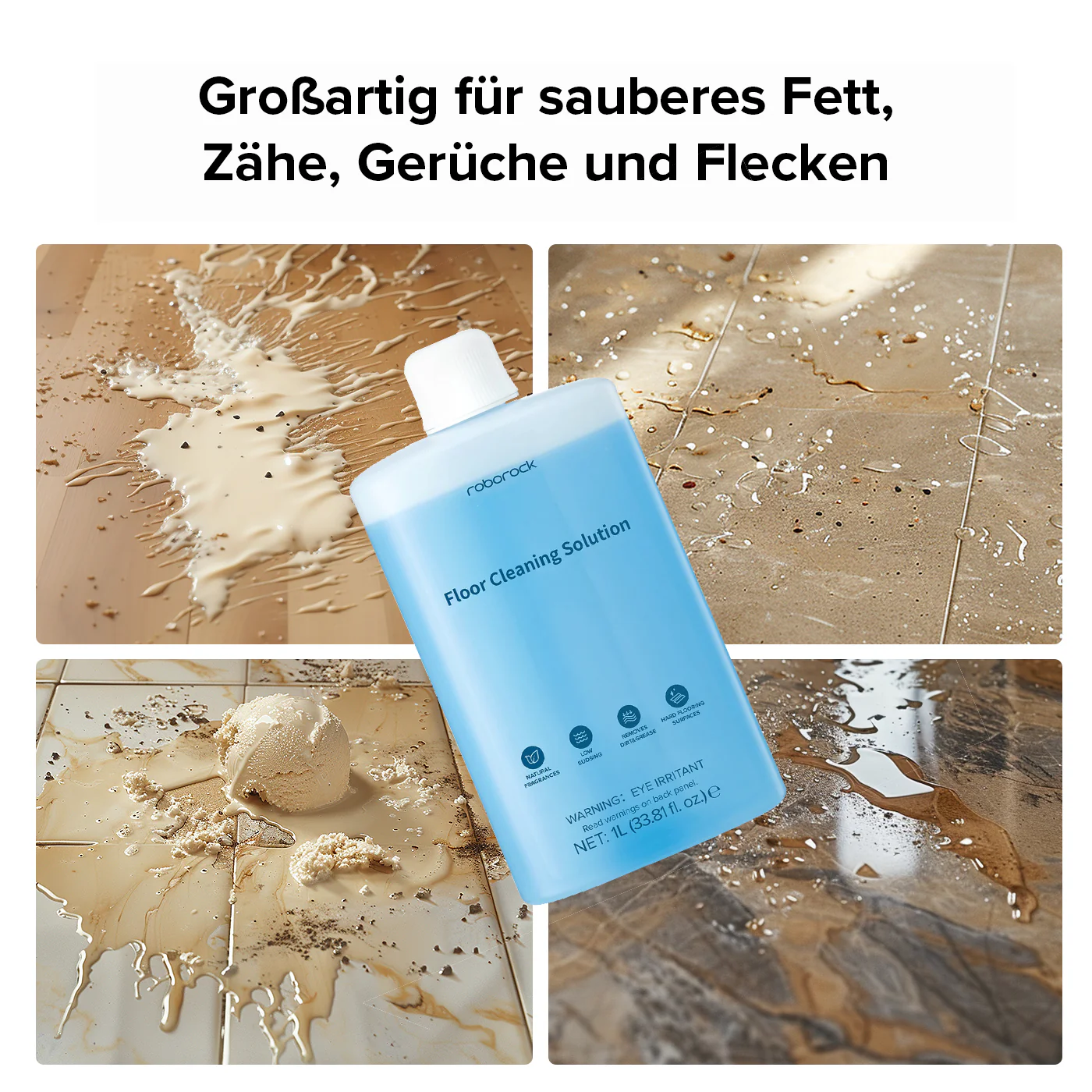 Roborock Bodenreinigungslösung für Saugroboter, Nass- und Trockensauger, 1L - Image 5
