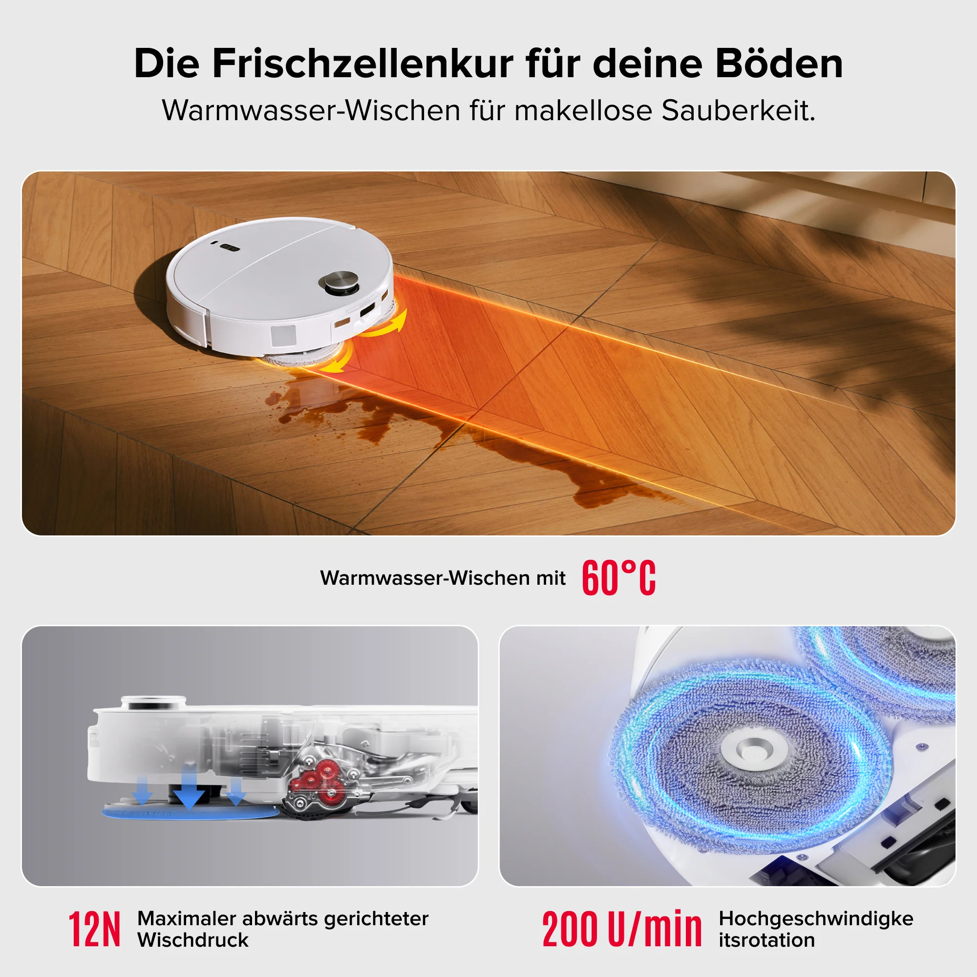 Roborock Qrevo Curv 2 Pro Saug- & Wischroboter, 25.000 Pa Saugkraft, 100 °C Heißwasser-Wäsche - Image 7