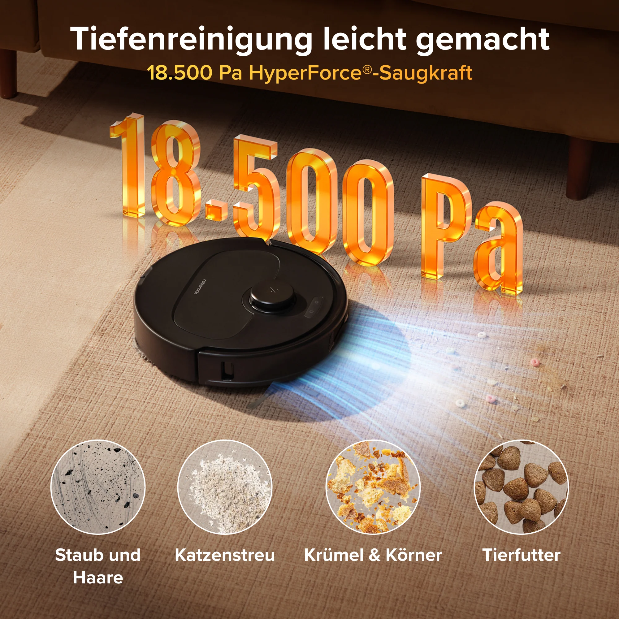 Roborock Qrevo S Pro Saug- und Wischroboter – Saugkraft von 18.500 Pa und Multifunktions-Dockingstation - Image 12