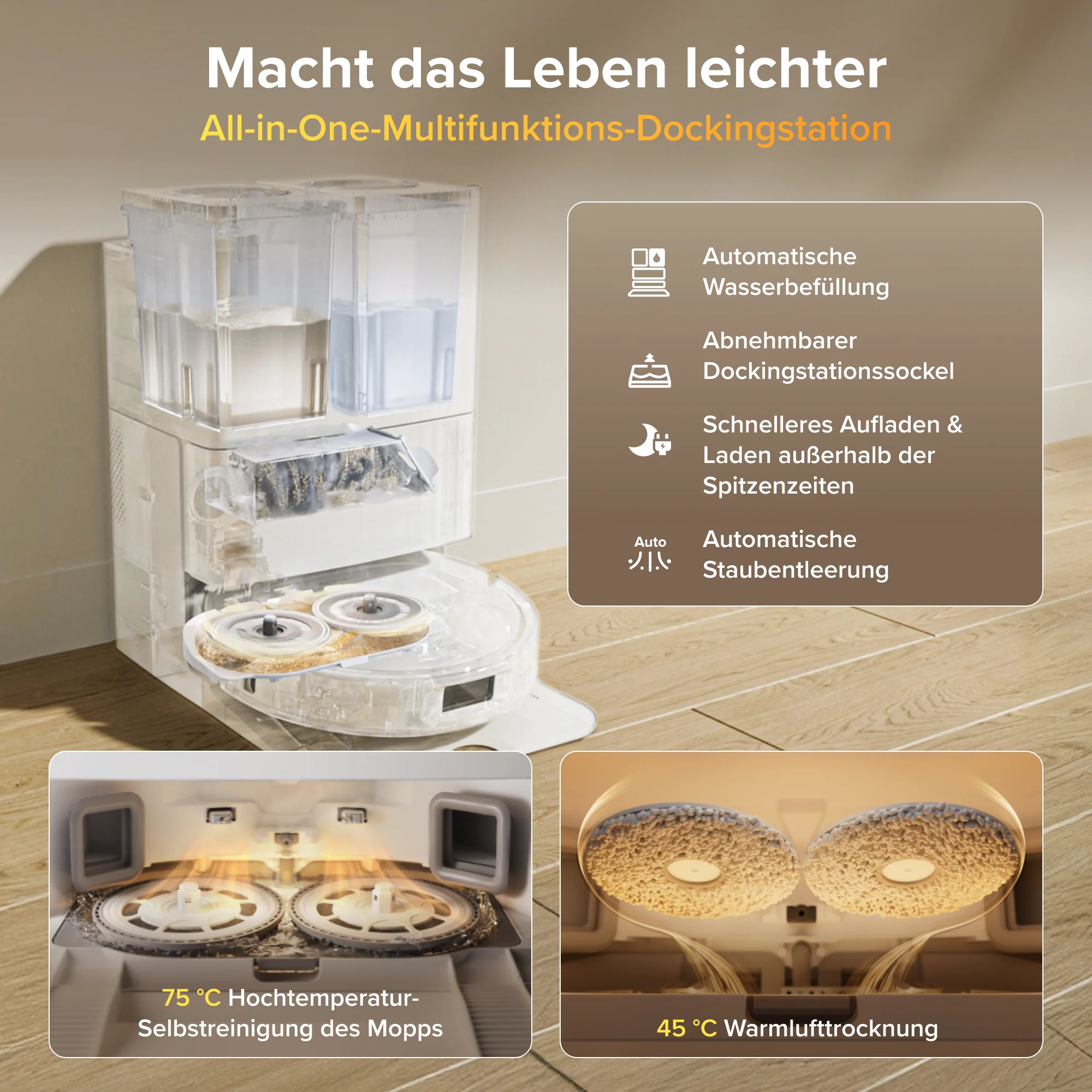 Roborock Qrevo S Pro Saug- und Wischroboter – Saugkraft von 18.500 Pa und Multifunktions-Dockingstation - Image 29