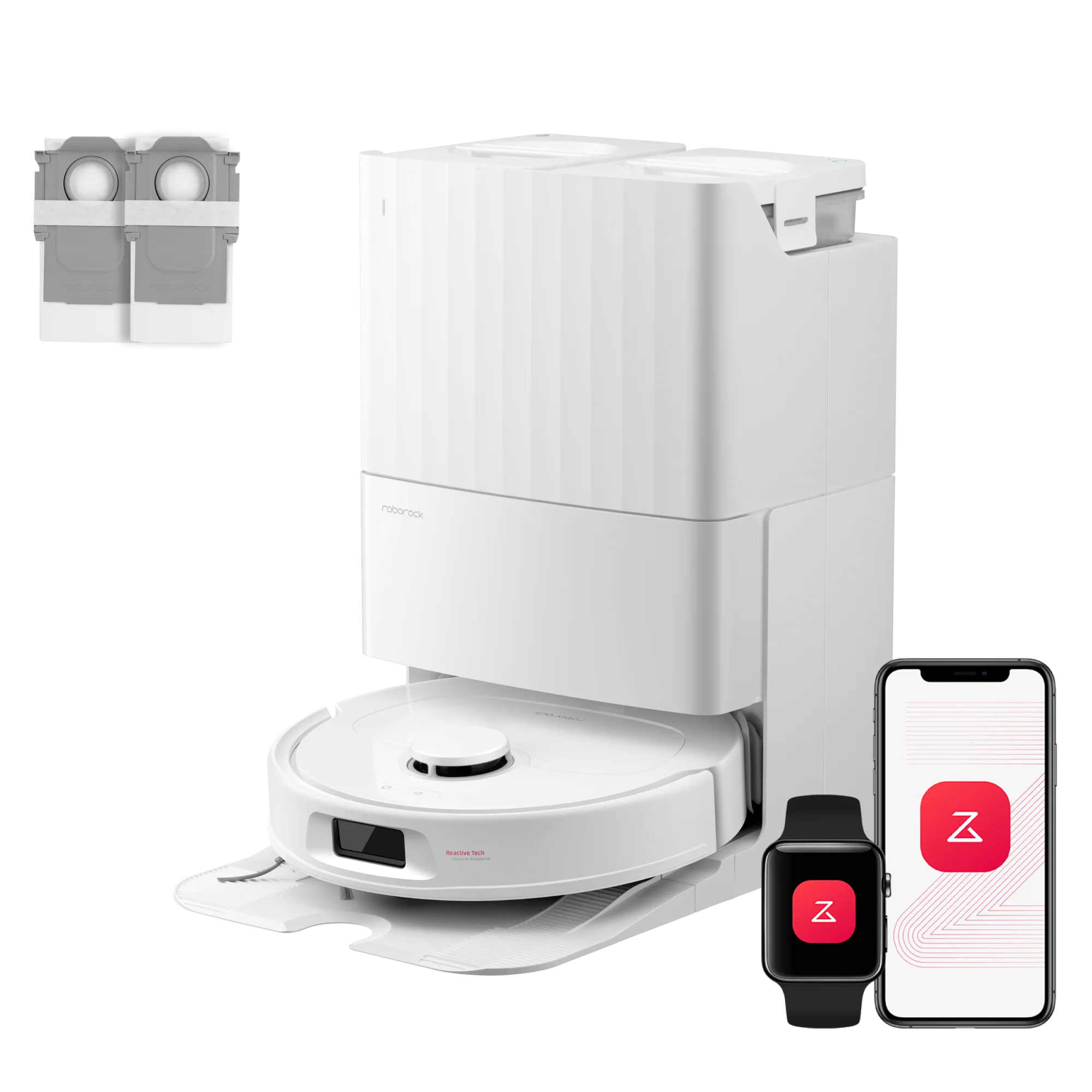Roborock QV 35A Saugroboter Set (verbessert von Qrevo S) mit Multifunktionsdock (mit Staubsaugerbeutel*2 Stück)