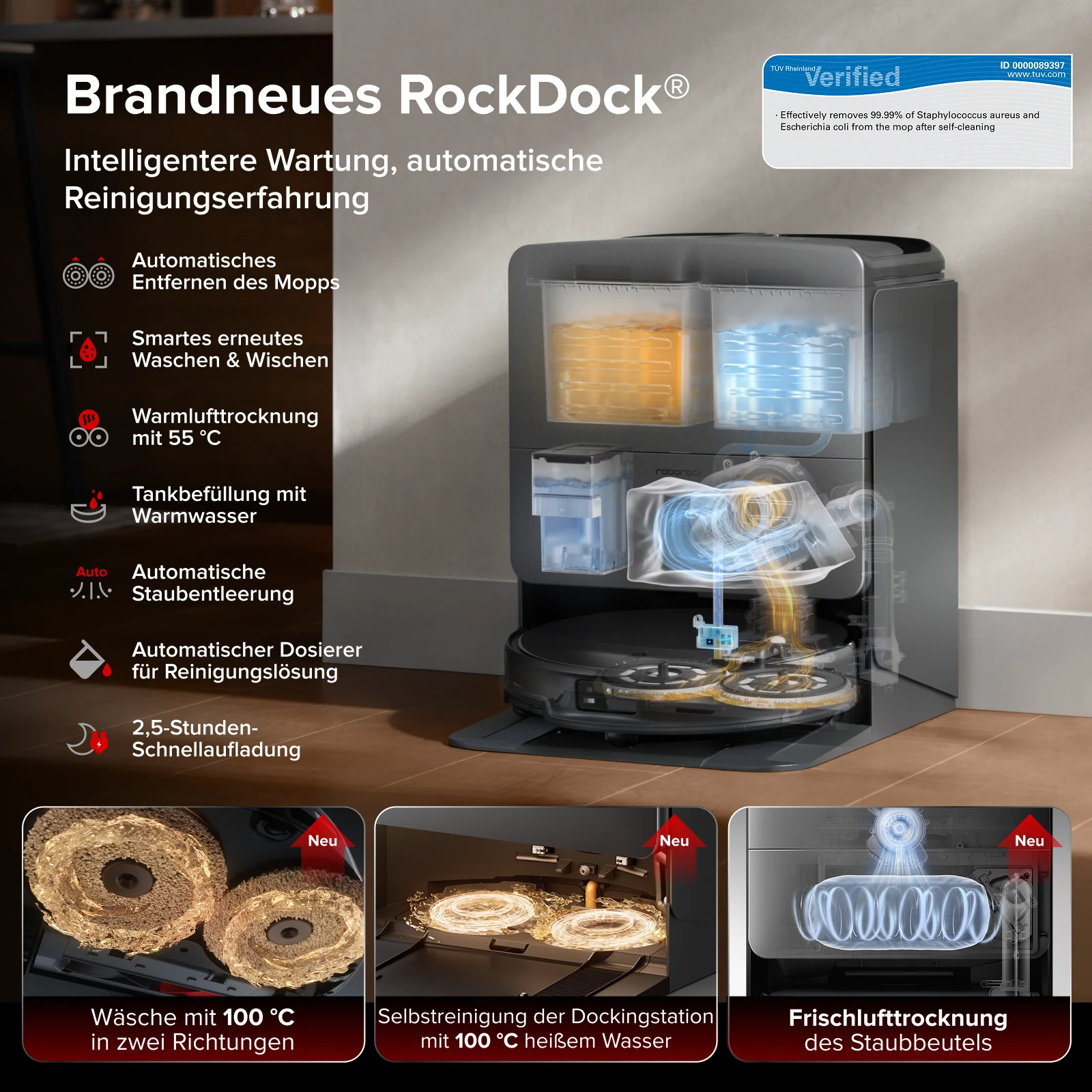 Roborock Saros 20 – AdaptiLift™ Chassis 3.0 für die reibungslose Überwindung von Schwellen, mit einer Saugkraft von 36.000 Pa - Image 14