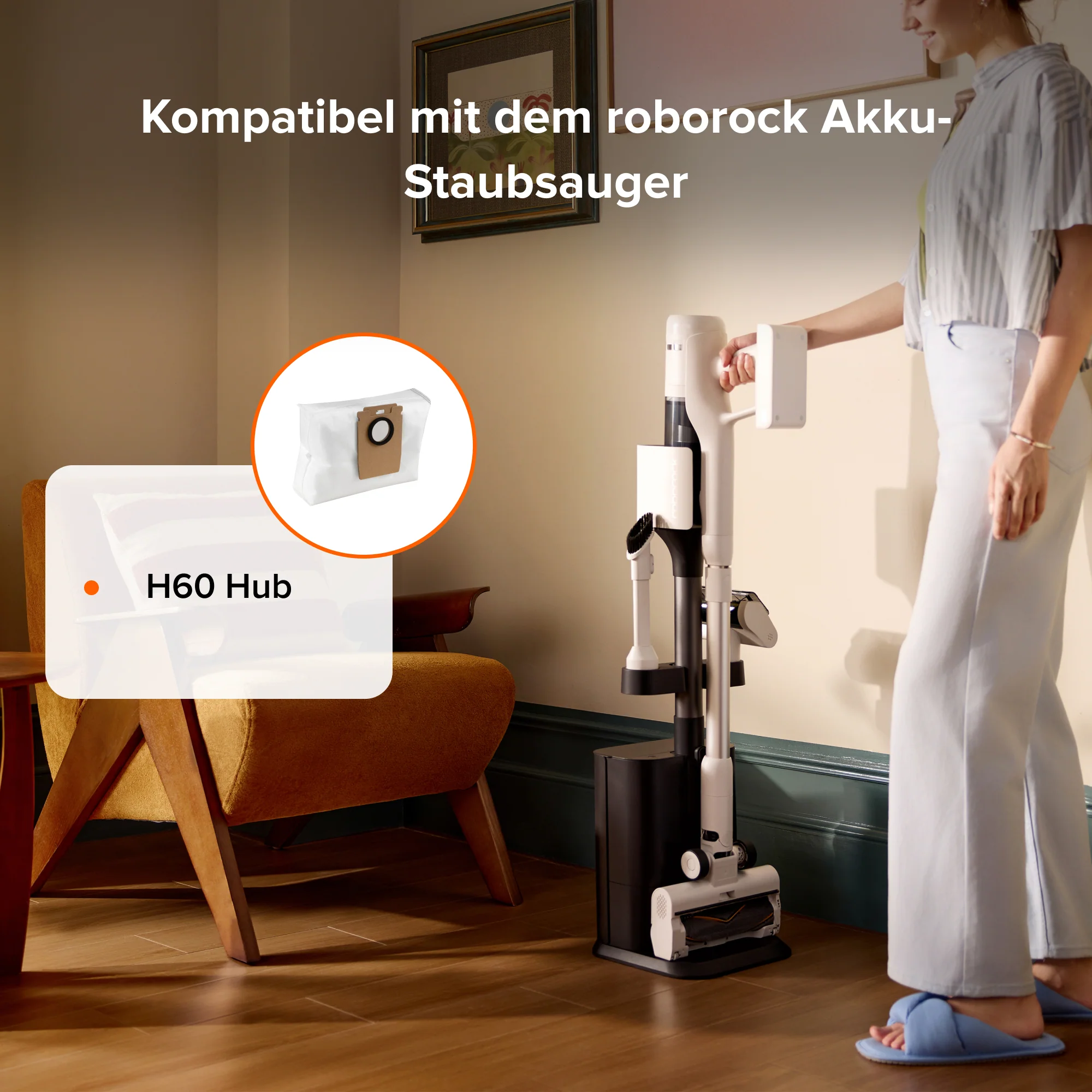 Roborock Staubbeutel (12 Stück) für H60 Hub, 2 L - Image 4